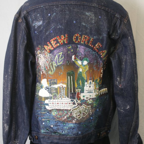 Embellished New Orleans Denim Jacket - Picture 5 of 6